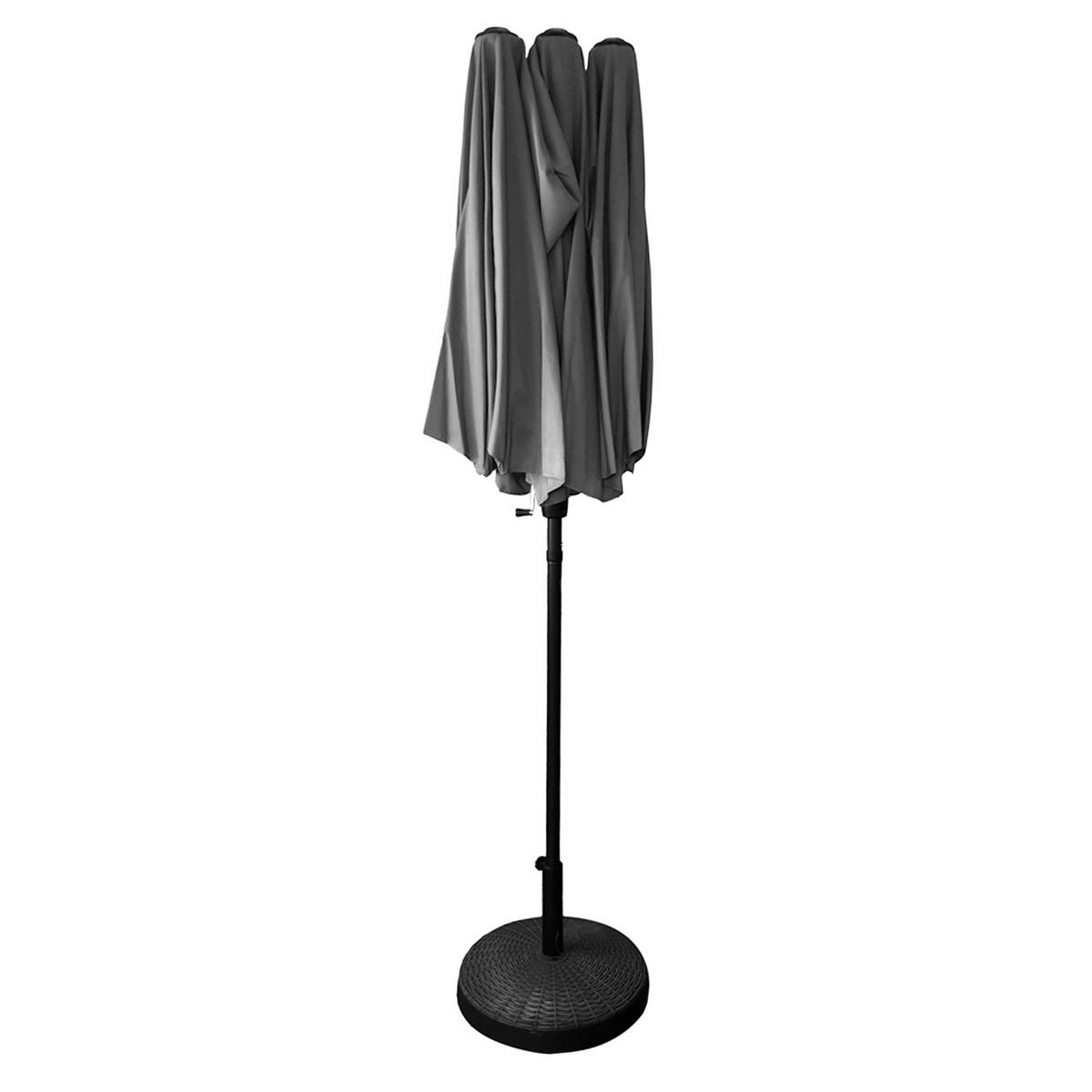 SONNENSCHIRM Linai Grau 2x4m - Grau, Textil (196/380cm) - Happy Garden