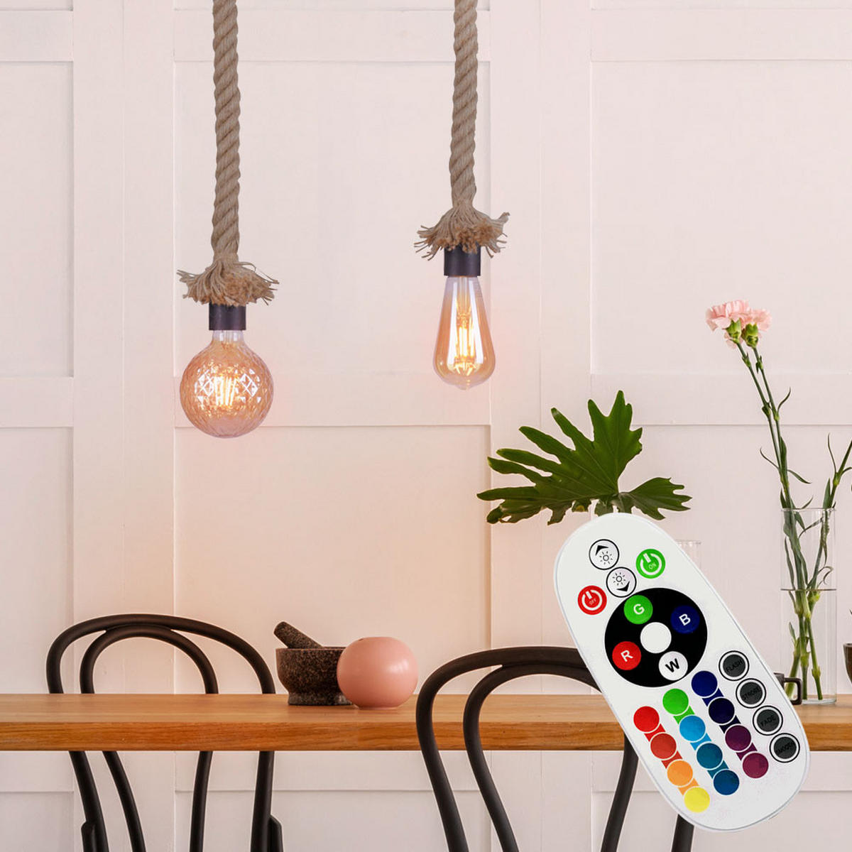 LED HÄNGELEUCHTE Rope Braun - Braun, Metall (30/9.5/120cm)