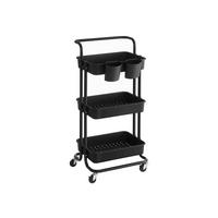 ROLLWAGEN - Schwarz, Kunststoff (33.5/87/41.6cm) - Hansiro