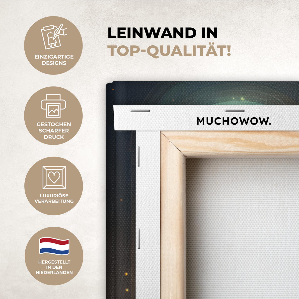 LEINWANDBILD Weihnachtsbaum - Geschenk - Winter 20x30 cm - Grün, Textil (20/30cm) - MuchoWow