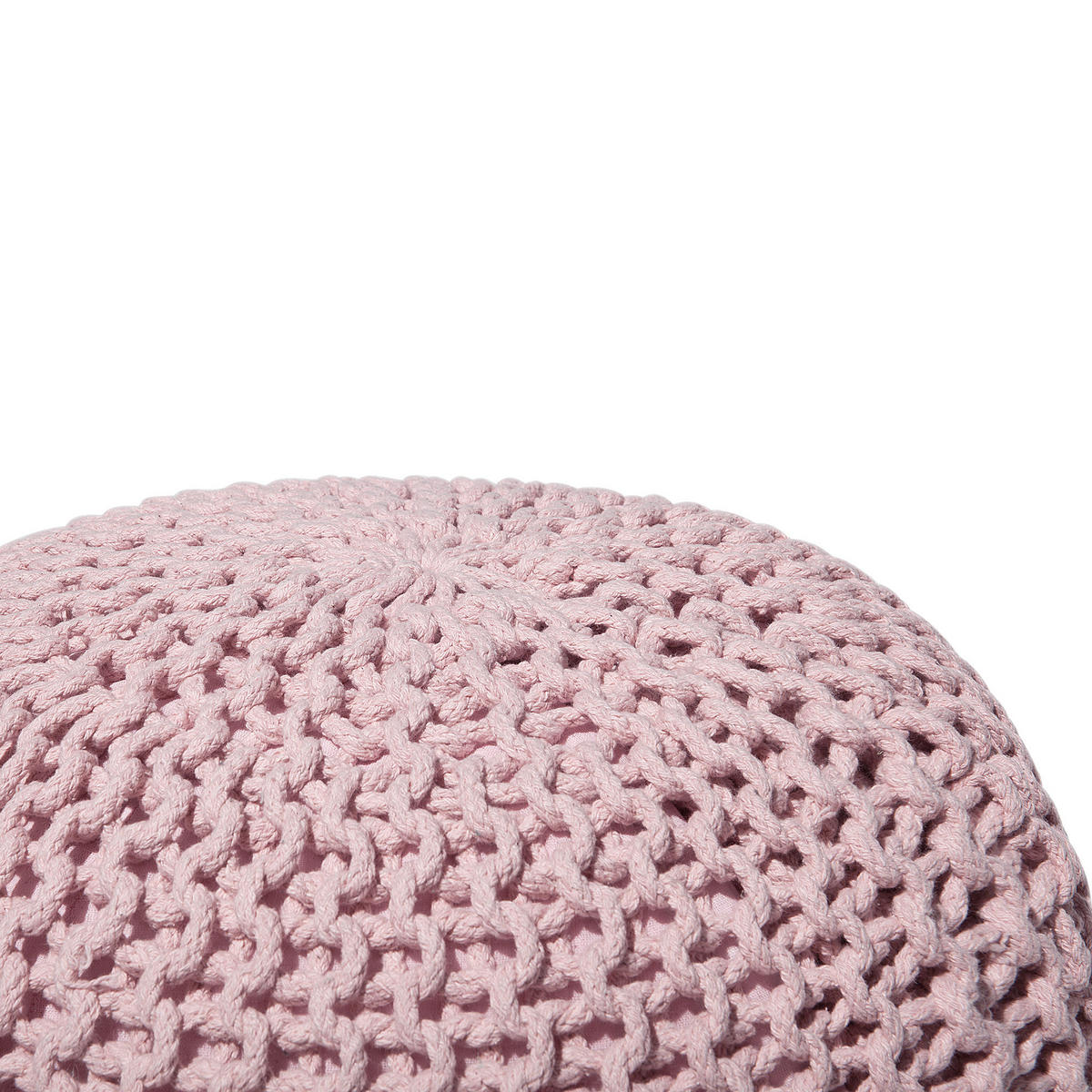 POUF Conrad 50/50/35 cm - Pink, Naturmaterialien/Textil (50/35/50cm) - Beliani