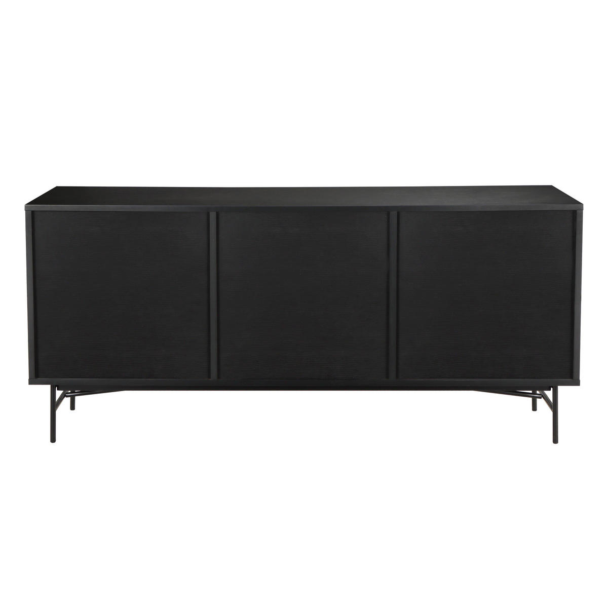 SIDEBOARD, Schwarz - Schwarz, Holz (40/75/160cm) - Oviala