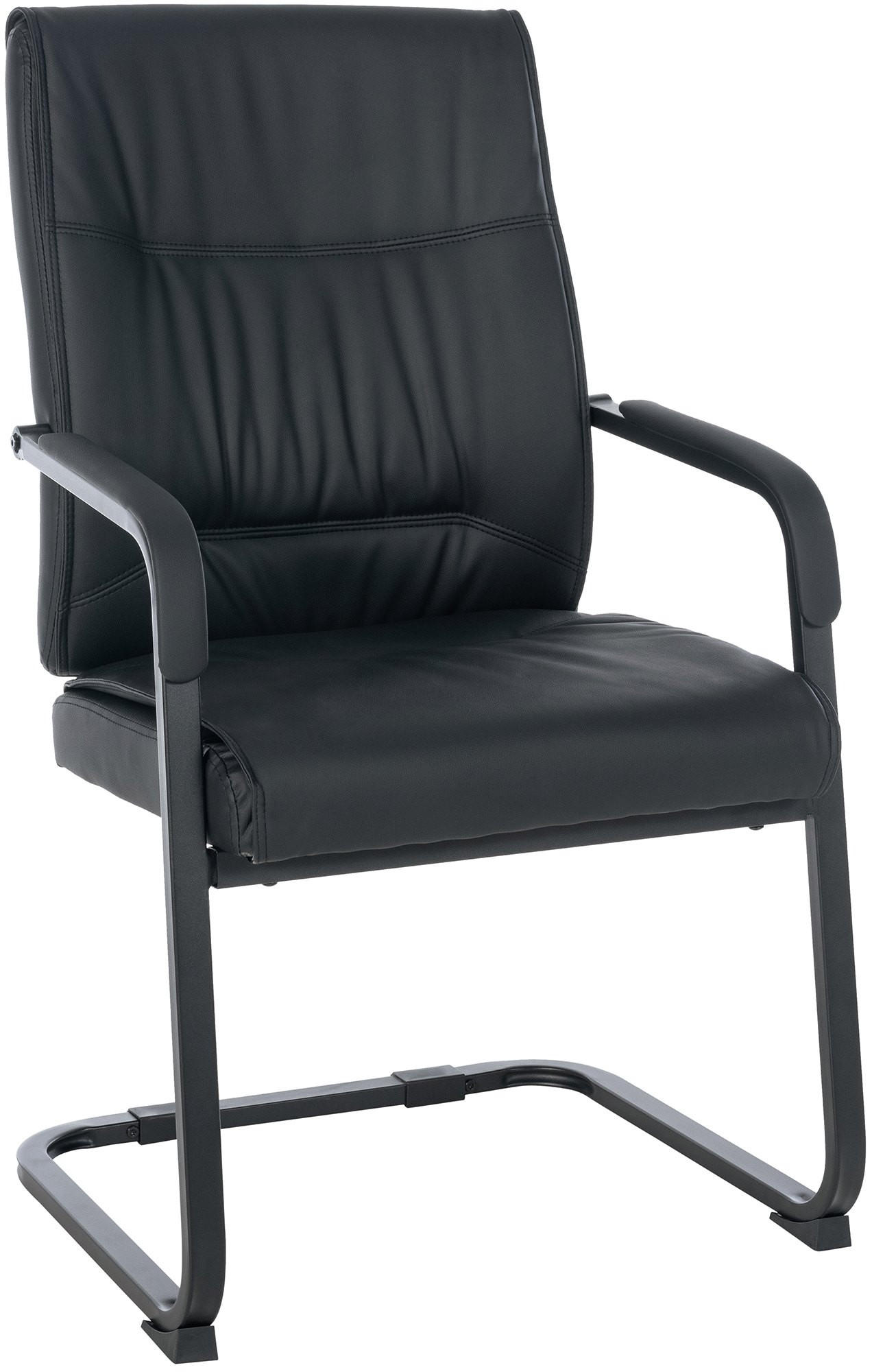 SCHWINGSTUHL Lederlook schwarz/schwarz - Schwarz, Textil/Metall (58/102/65cm) - CLP