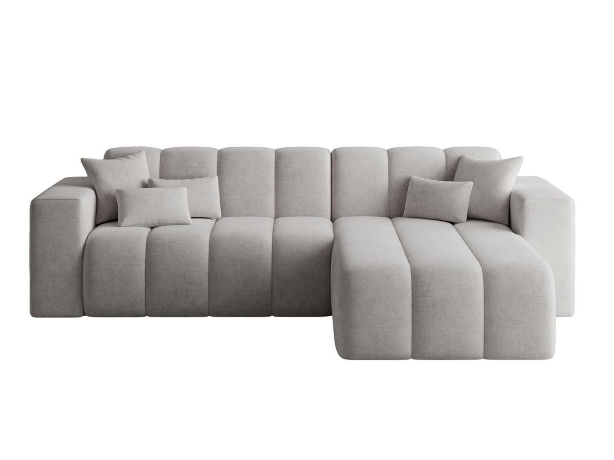 ECKSOFA Nork Grau Rechts - Grau, Holz/Textil (265/180cm) - Graingold