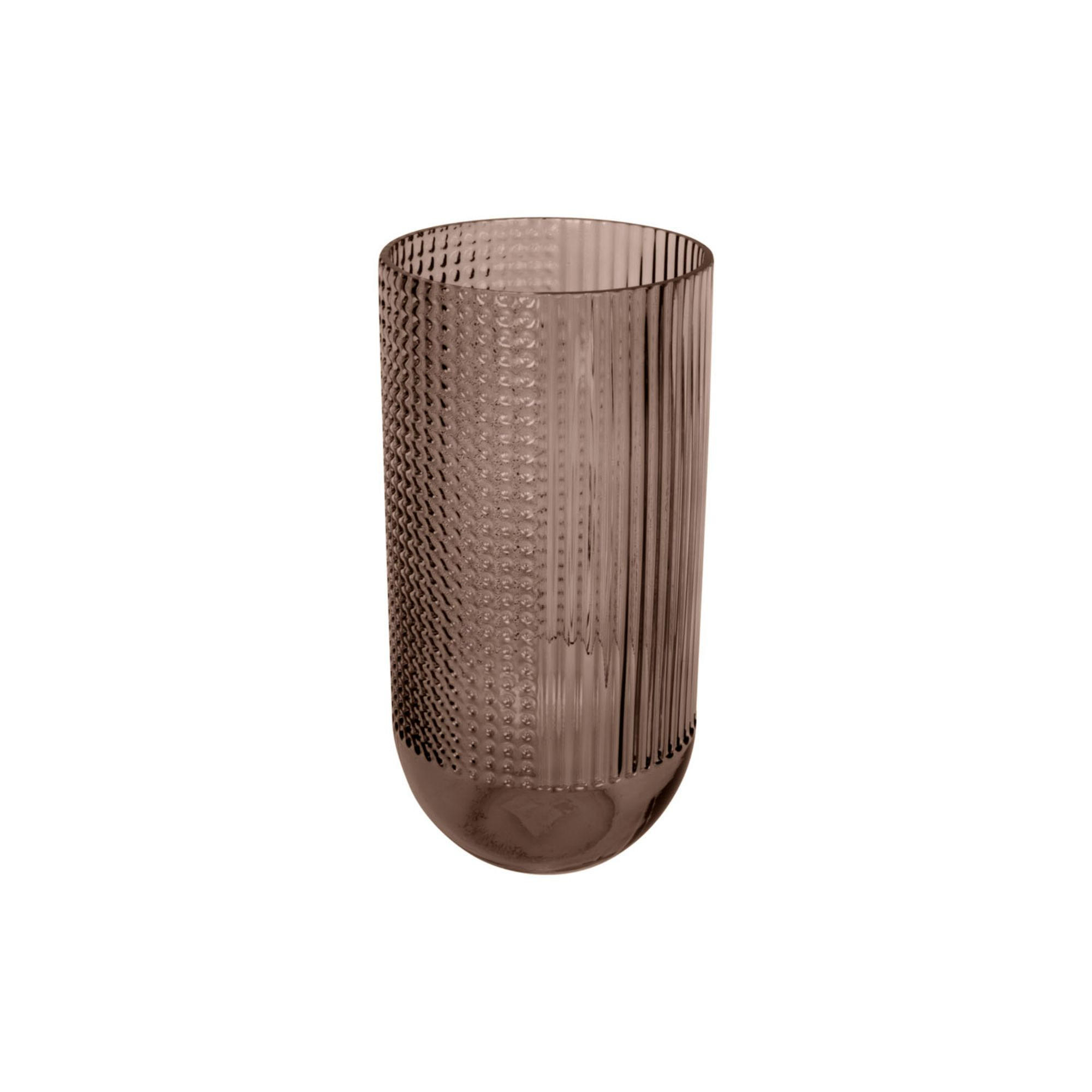 VASE Attract Braun 15/15/30 cm - Braun, Glas (15/30cm) - Present Time