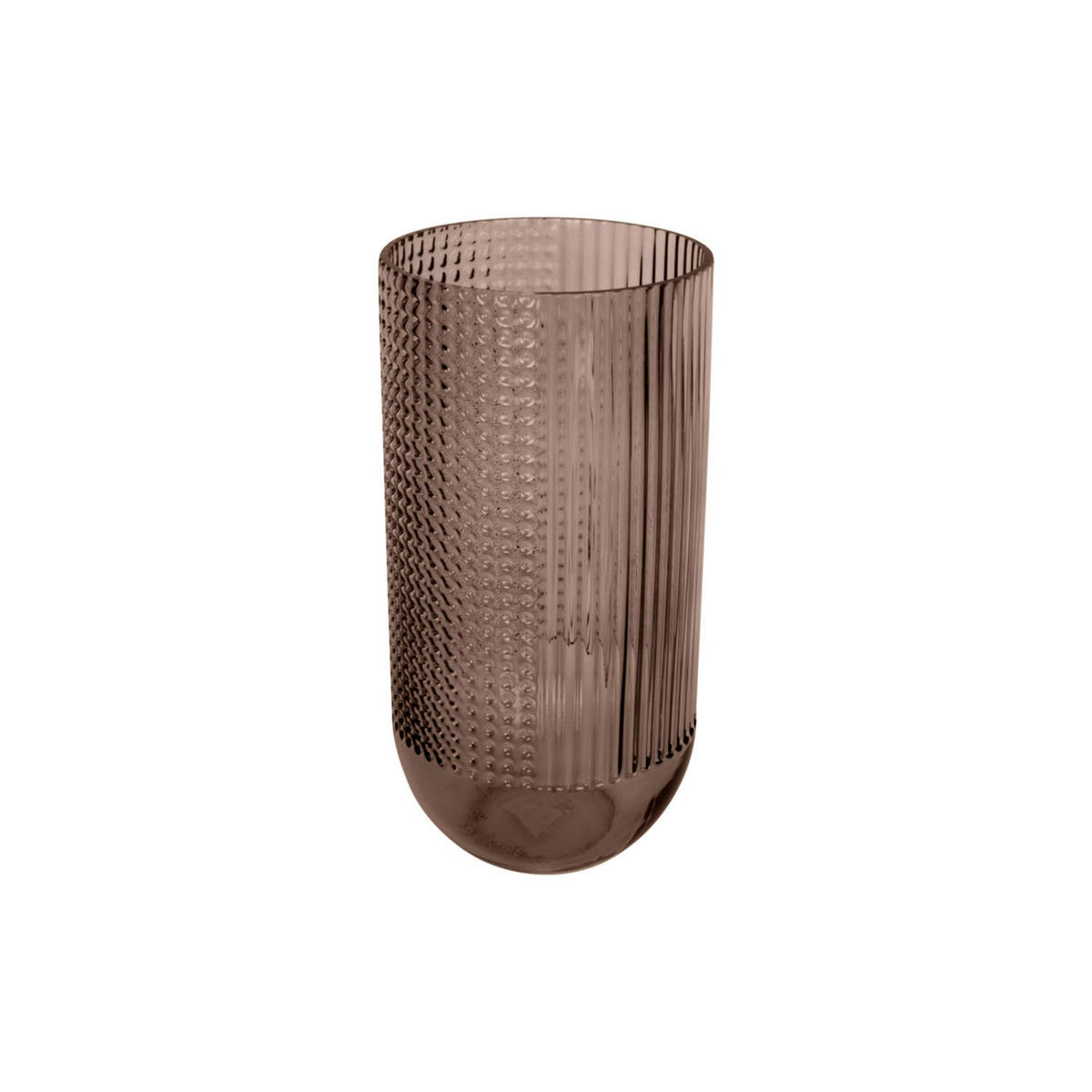 VASE Attract Braun 15/15/30 cm - Braun, Glas (15/30cm) - Present Time