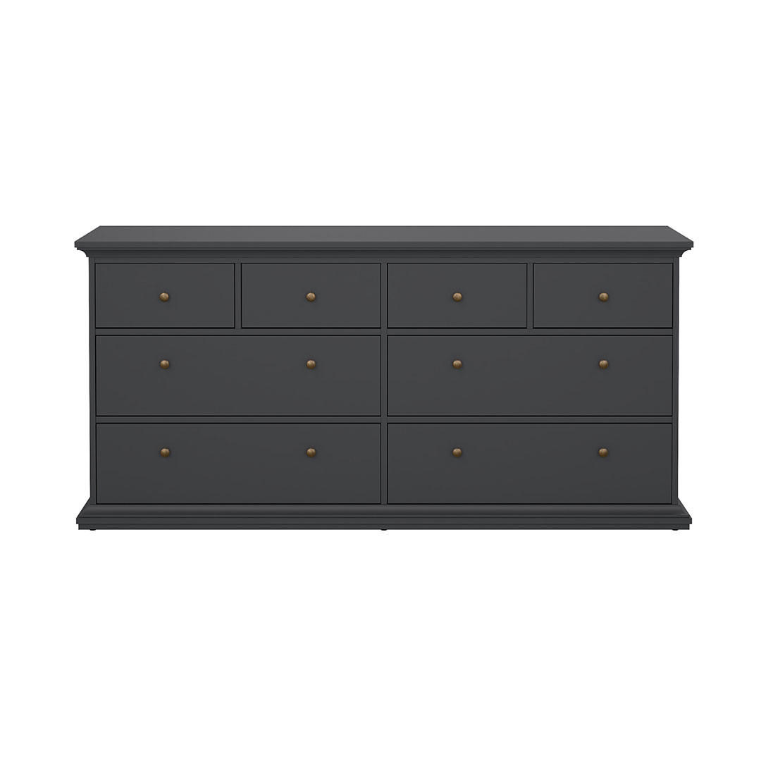 KOMMODE Schwarz - Schwarz, Holzwerkstoff (183/87/48cm) - ebuy24