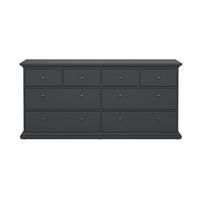 KOMMODE Schwarz - Schwarz, Holzwerkstoff (183/87/48cm) - ebuy24
