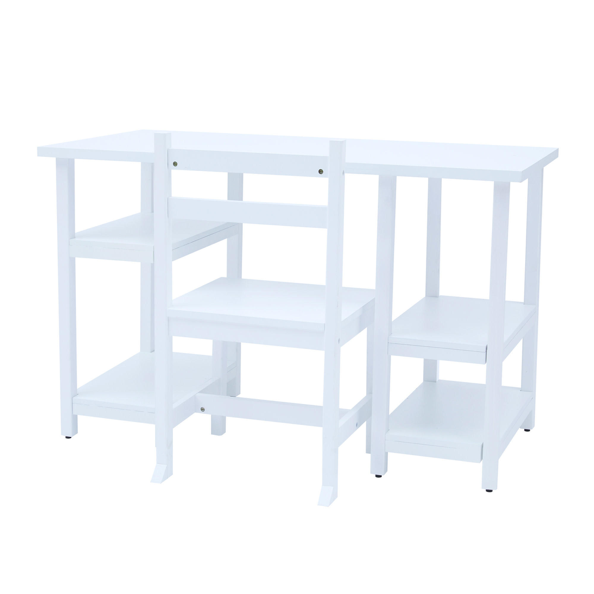 KINDERSCHREIBTISCH & Stuhl, Weiß, 65cm - Weiß, Holz (44.5/64.8/101.6cm) - Teamson Kids