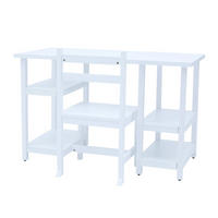 KINDERSCHREIBTISCH & Stuhl, Weiß, 65cm - Weiß, Holz (44.5/64.8/101.6cm) - Teamson Kids