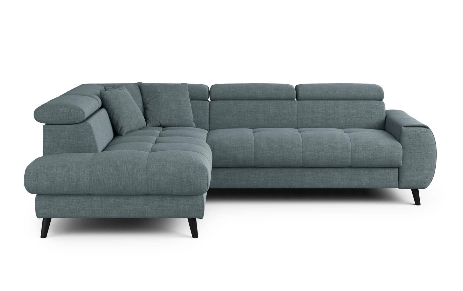 ECKSCHLAFSOFA mit Bettkasten und induktiver Ladefläche + LED - Schwarz/Grün, Holz/Textil (246/195cm) - Cotta