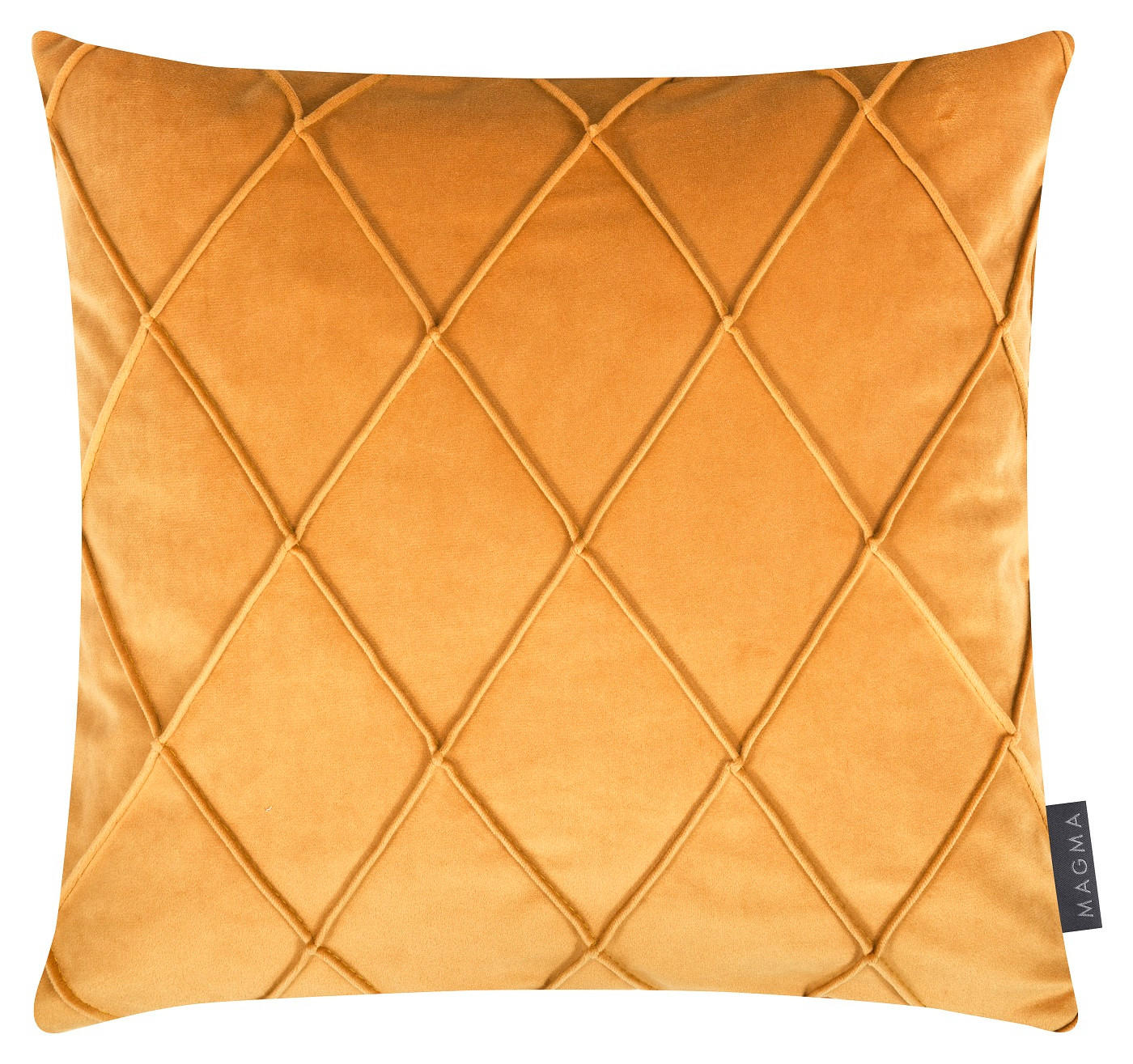 KISSENHÜLLE 2er Set Nobless Rauten 50/50 cm gold - Goldfarben, Textil (50/50cm) - Magma Heimtexx