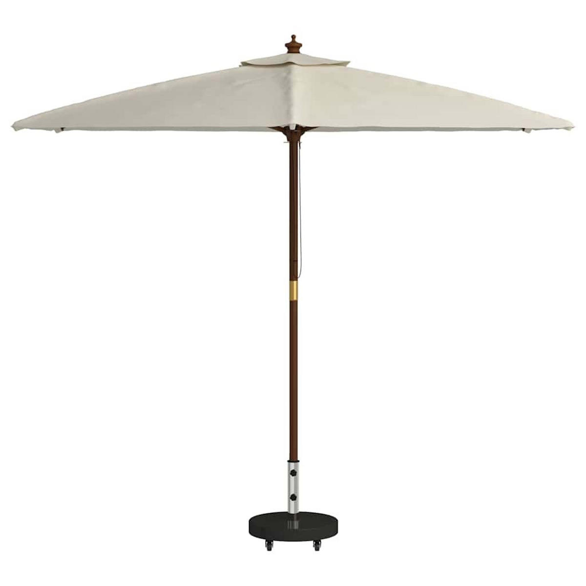 SONNENSCHIRMSTÄNDER 30Kg Schwarz Granit Und Edelstahl Rund - Schwarz, Stein (45/45cm) - vidaXL