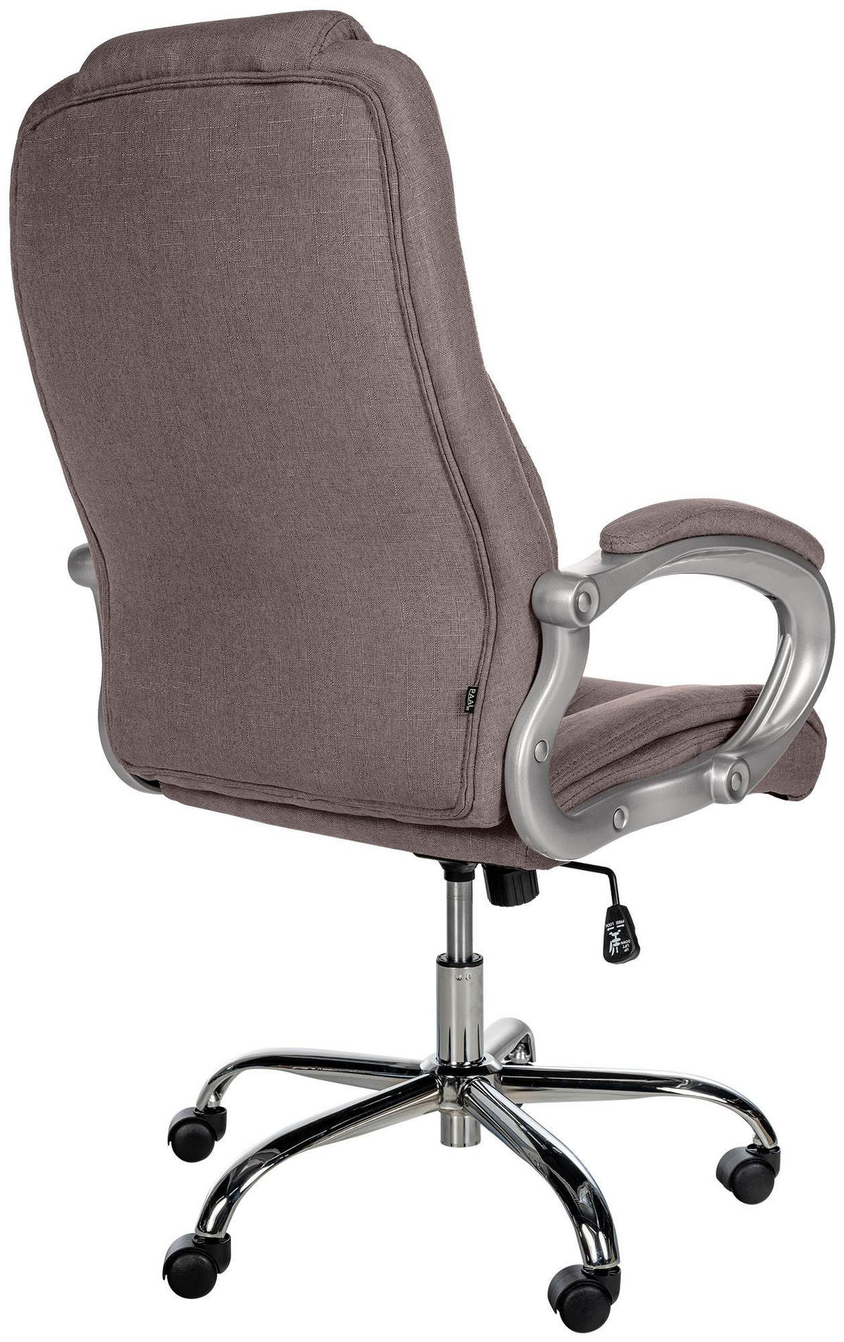 CHEFSESSEL Stoff Taupe - Taupe/Chromfarben, Textil/Metall (66/113/70cm) - CLP