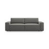 SOFA ausklappbar mit Bettkasten Jodie aus Samt hellgrau 3 Sitzplätze - Hellgrau, Textil (107/86/247cm) - Micadoni