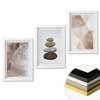 WANDBILDER 3er-Set - 20x30 cm Weißer Rahmen - Abstrakte Pastellformen - Weiß, Kunststoff (20/30cm) - ArtPrintCave