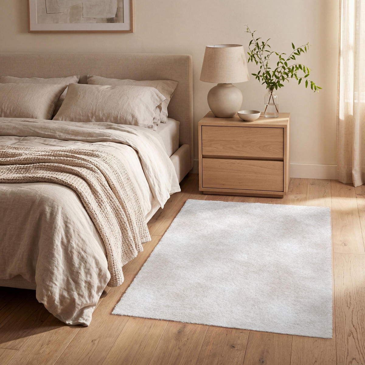 KOBERCE - Jemné - Textúra - Béžová - 80x120 cm - krémová, textil/plast (80/0.4cm) - OnlyWow