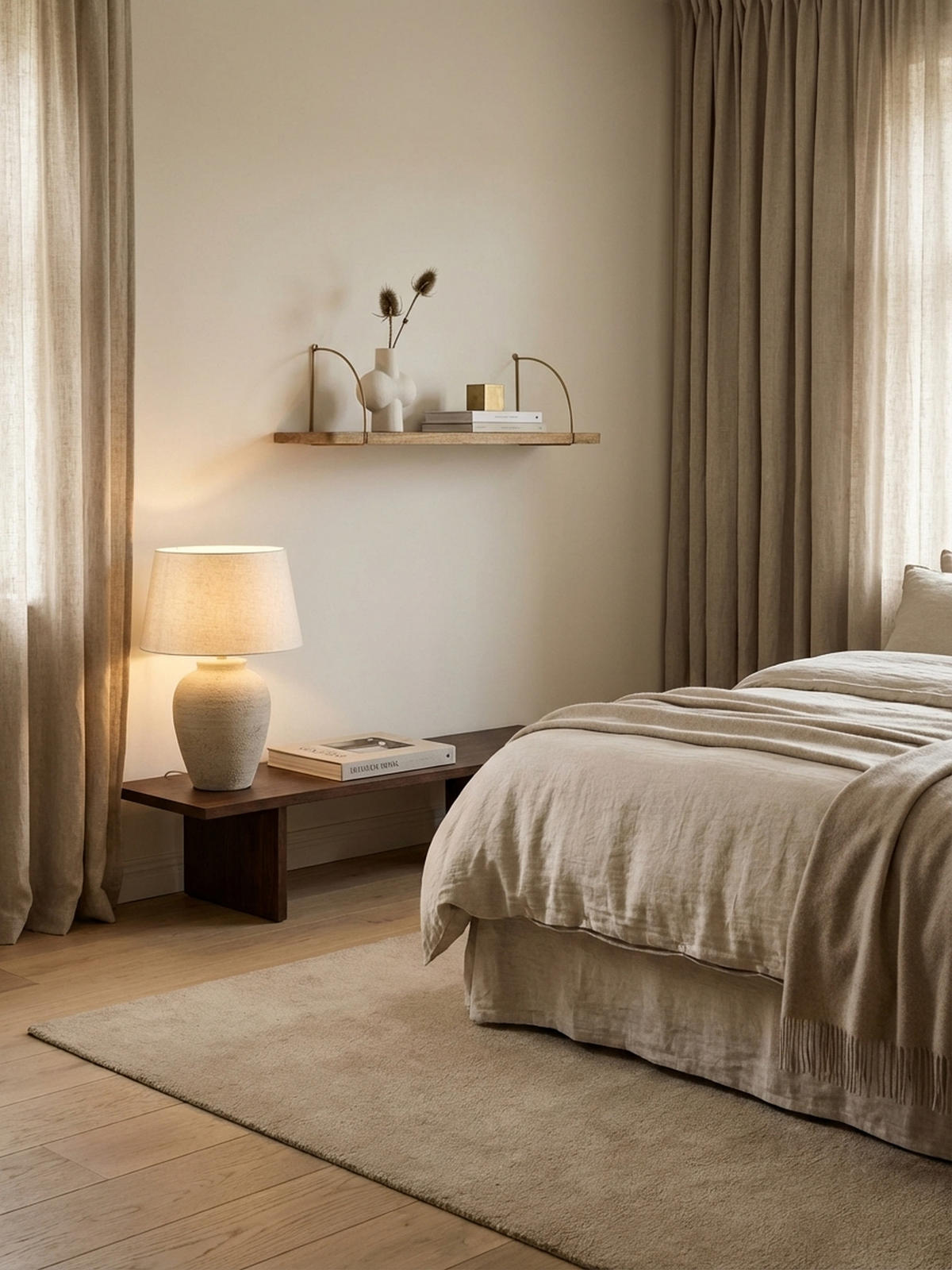 WANDREGAL TEVERE Mango Massivholz Eisen Industrial, Beige 80x22x25 cm - Beige, Holz/Metall (80/25/22cm) - KADIMA DESIGN