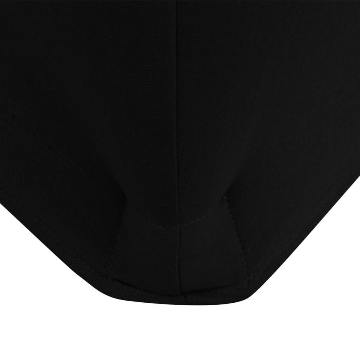 TISCHHUSSE Stretch 2er-Set Afau 183x76x74 cm Schwarz - Schwarz, Textil (183/76cm) - DELUKE