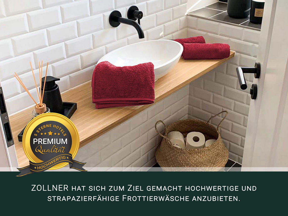 HANDTÜCHER, 6er-Set, 50x100 cm, 100% Baumwolle, Rot - Bordeaux, Textil (50/100cm) - Zollner