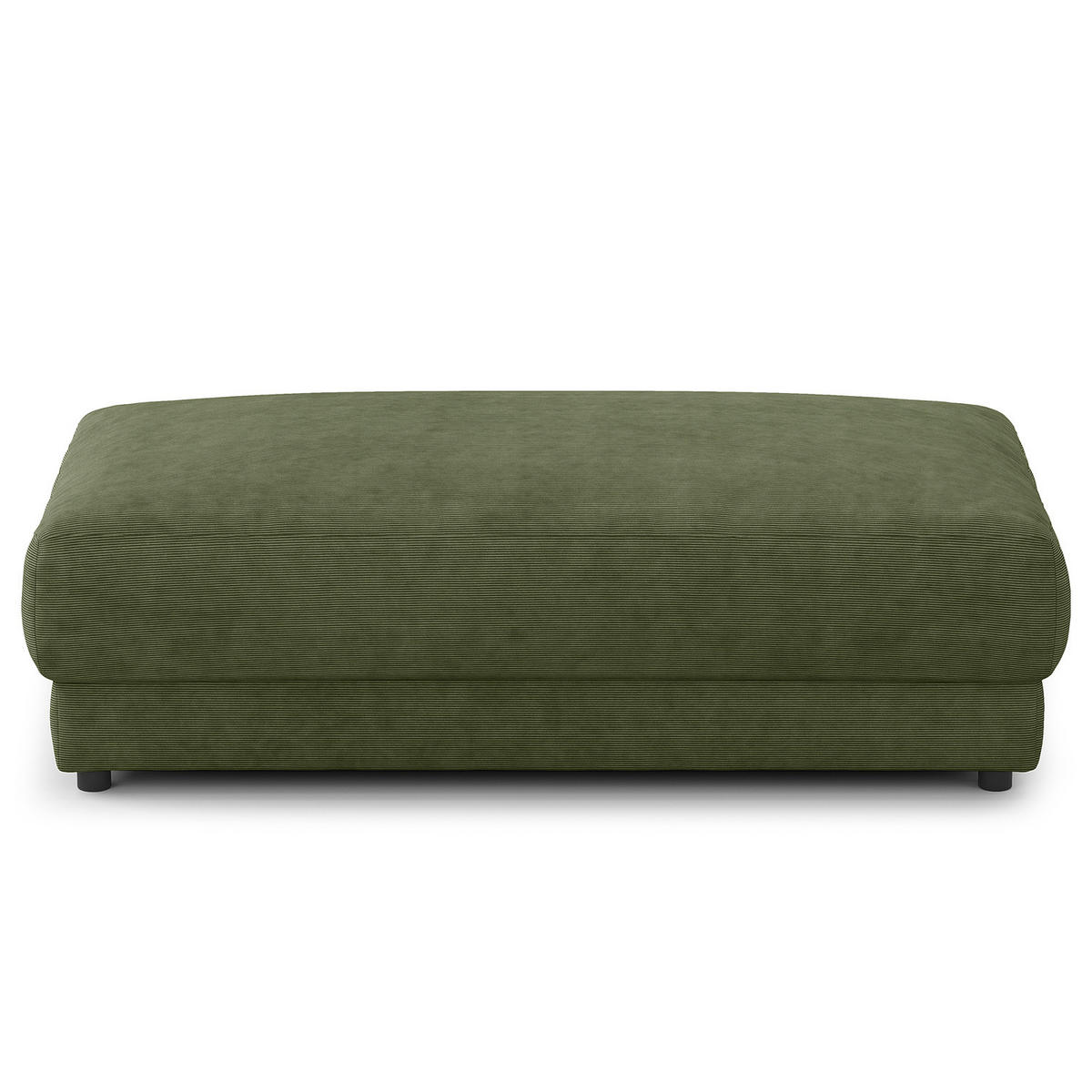 POLSTERHOCKER - rechteckig - Schwarz/Grün, Kunststoff/Textil (134/45/65cm) - home24