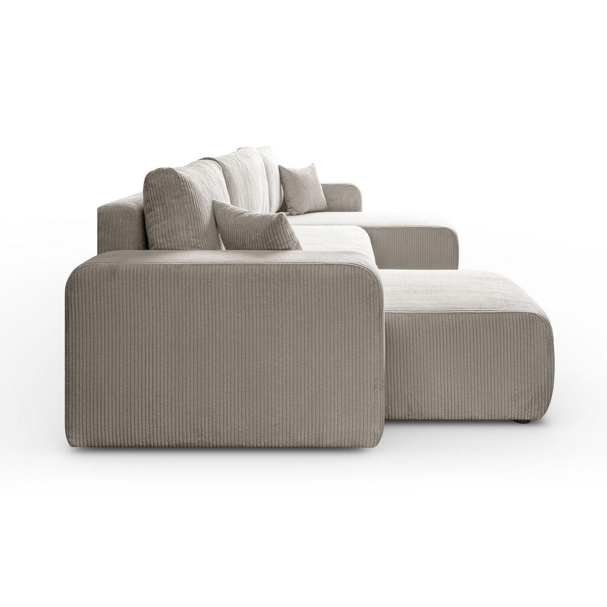 ECKSOFA PRESTIGE U mit Schlaffunktion, Poso 100 - Ecru, Textil (317/83/143cm) - Lookway