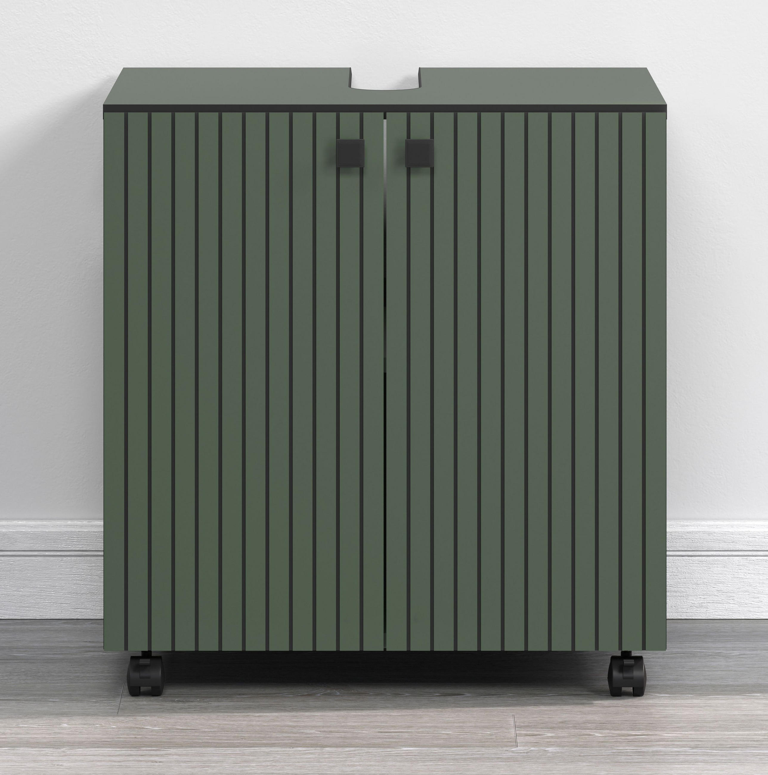 WASCHBECKENUNTERSCHRANK PureBliss Grün - Grün, Holzwerkstoff (60/64/42cm) - Trendteam