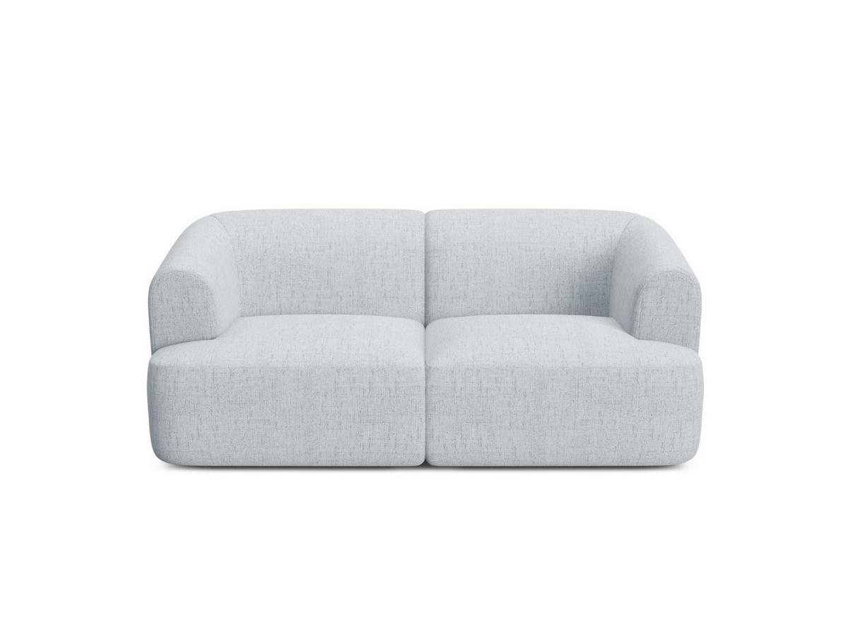 MODULARES-SOFA Campi aus strukturiertem Stoff hellgrau 2 Sitzplätze - Hellgrau, Textil (90/70/180cm) - Cosmopolitan Design