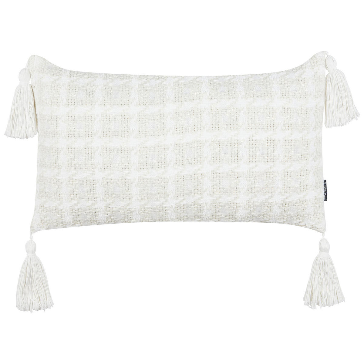 DEKOKISSEN Beige 30/60 cm Douris - Beige/Weiß, Textil (60/30/12cm) - Beliani