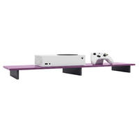 TVAUFSATZ Game Schwarz matt / Brombeer Hochglanz - Brombeere/Schwarz, Holzwerkstoff (138.5/9.5/34.5cm) - Vladon