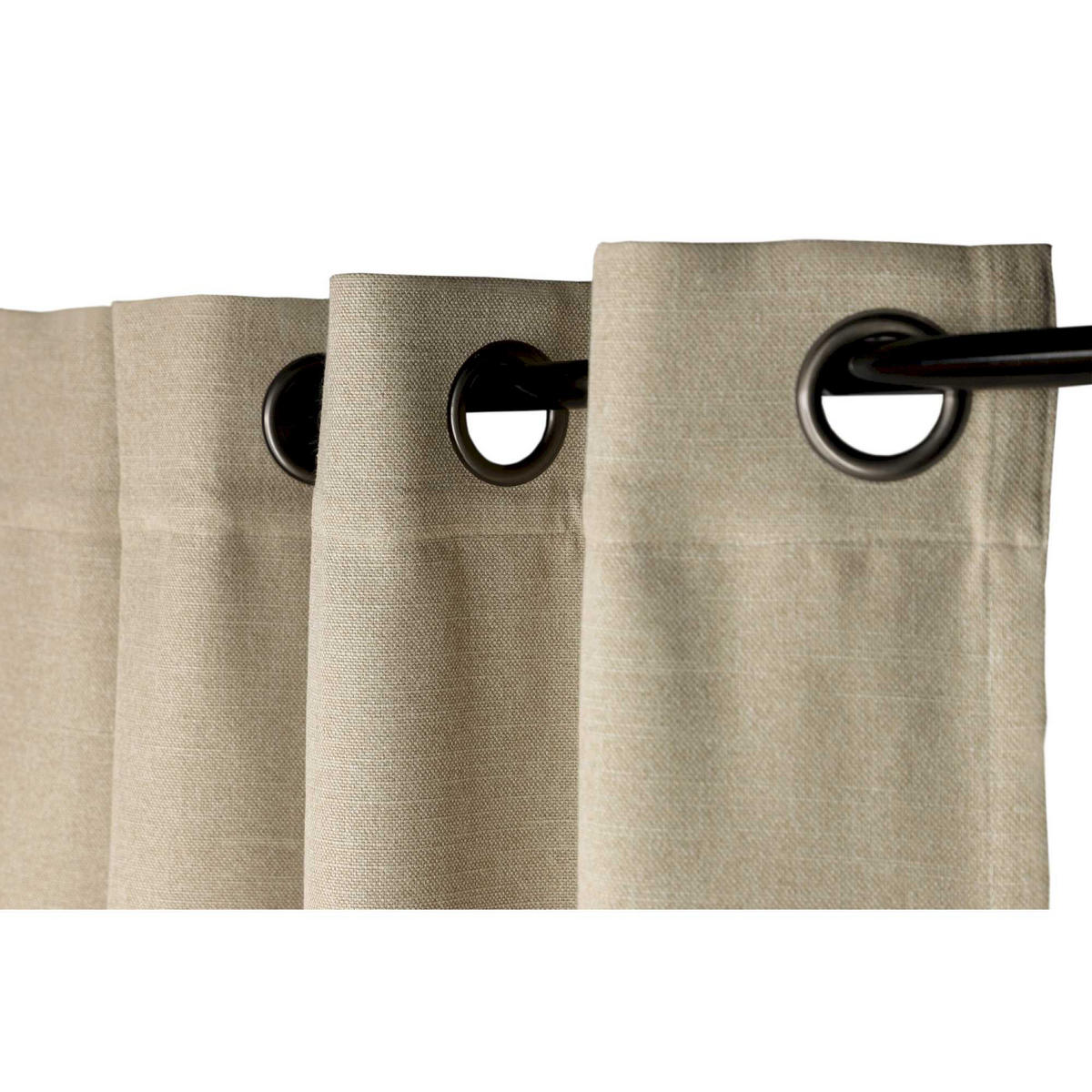ÖSENVORHANG COAST - Grau, Textil (140/1/250cm) - Schöner Wohnen
