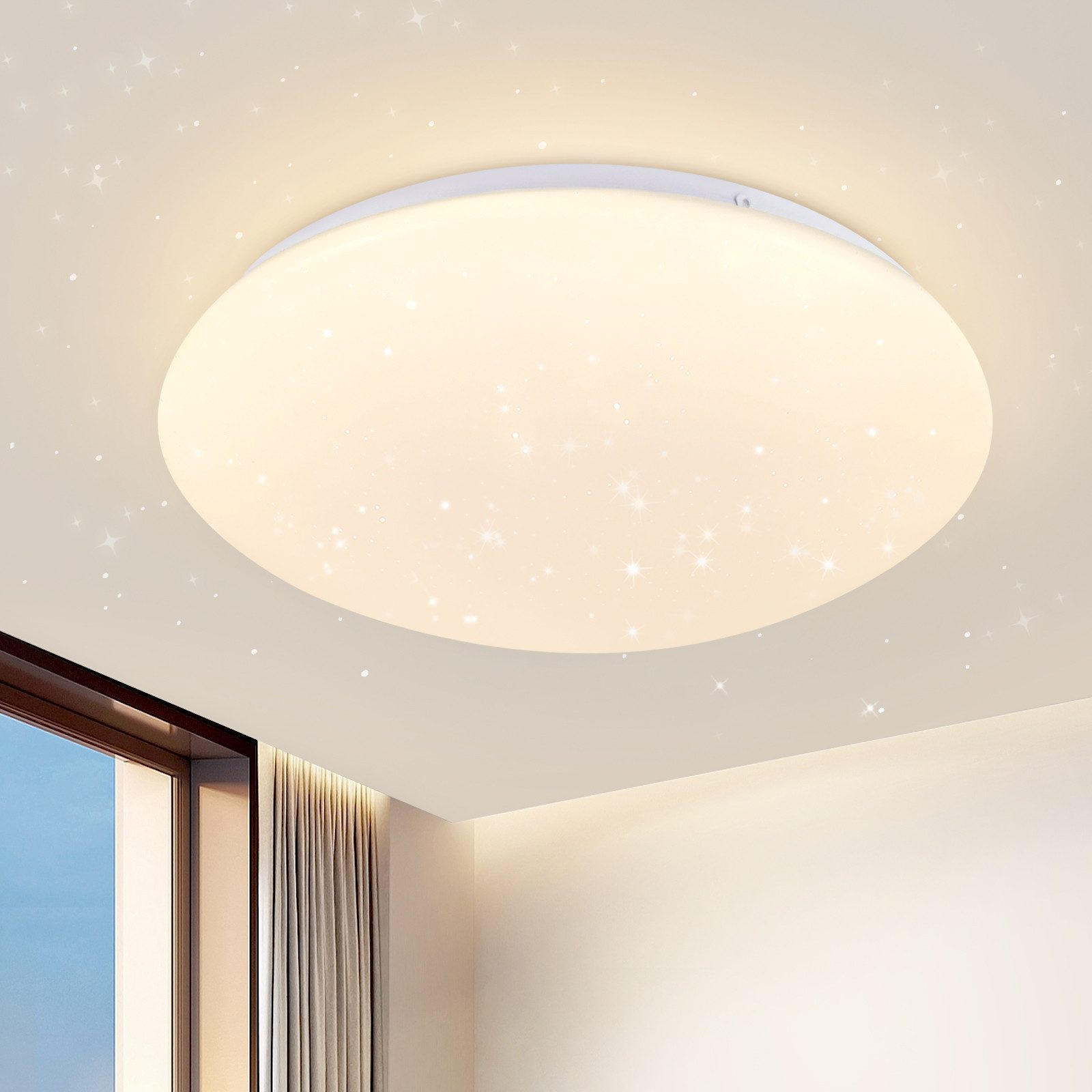 LED-DECKENLEUCHTE brot 3000K - Warmweiß 17/17/7 cm - Weiß, Metall (17/17/7cm) - Nettlife