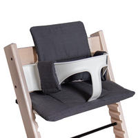 KINDERSTUHLPOLSTER Hochstuhl Sitzkissen Set für Stokke Tripp Trapp - Dunkelgrau, Textil (27/7/38cm) - Hoppediz