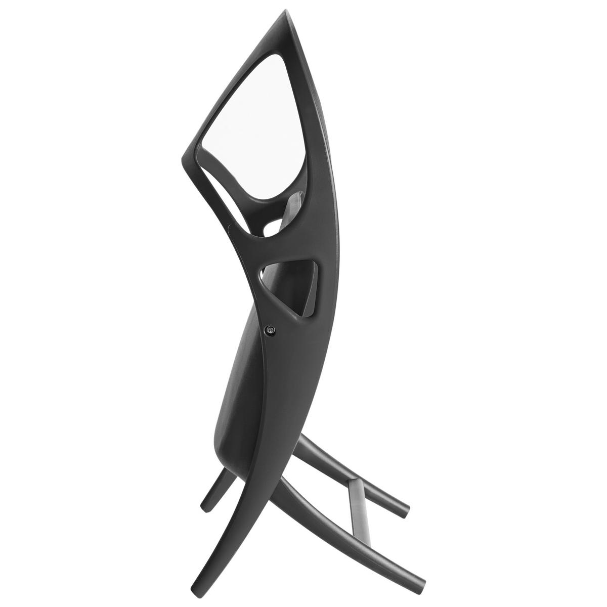 GARTENSTUHL 4er-Set Schwarz Nemi - Schwarz, Kunststoff (59/80/53cm) - Beliani