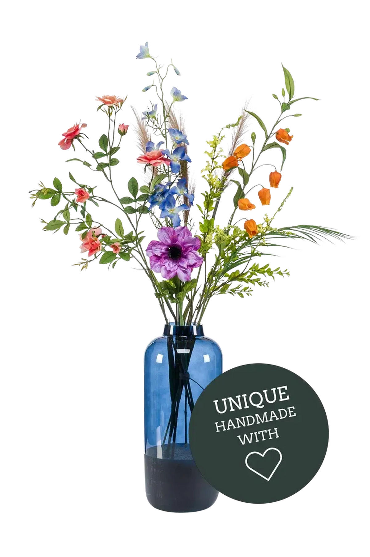 KUNSTBLUME Künstlicher XL Blumenstrauß - Sakura 85cm - Gelb, Kunststoff (85cm) - Emerald