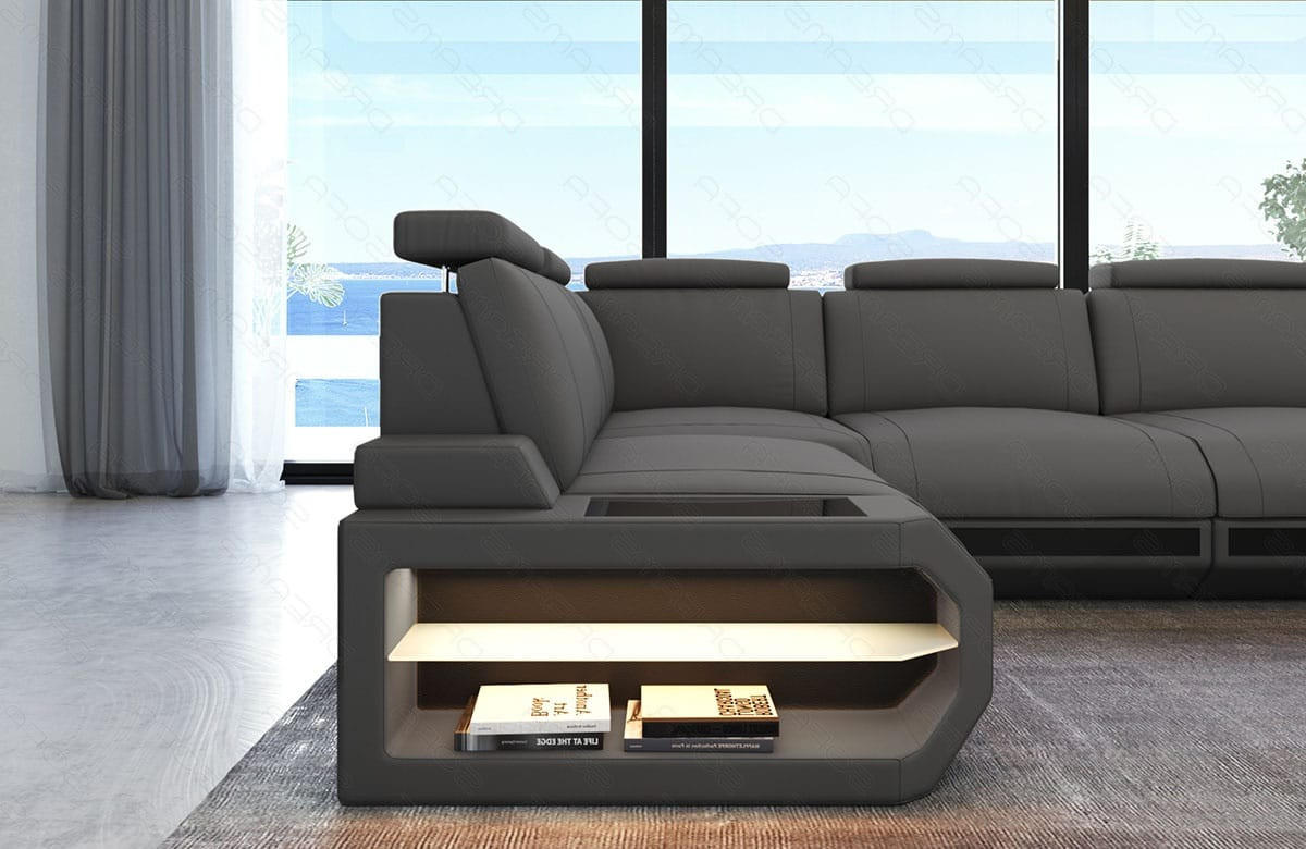 ECKSOFA Siena Hellgrau Schwarz Mikrofaserstoff - Hellgrau, Kunststoff (347/197cm)