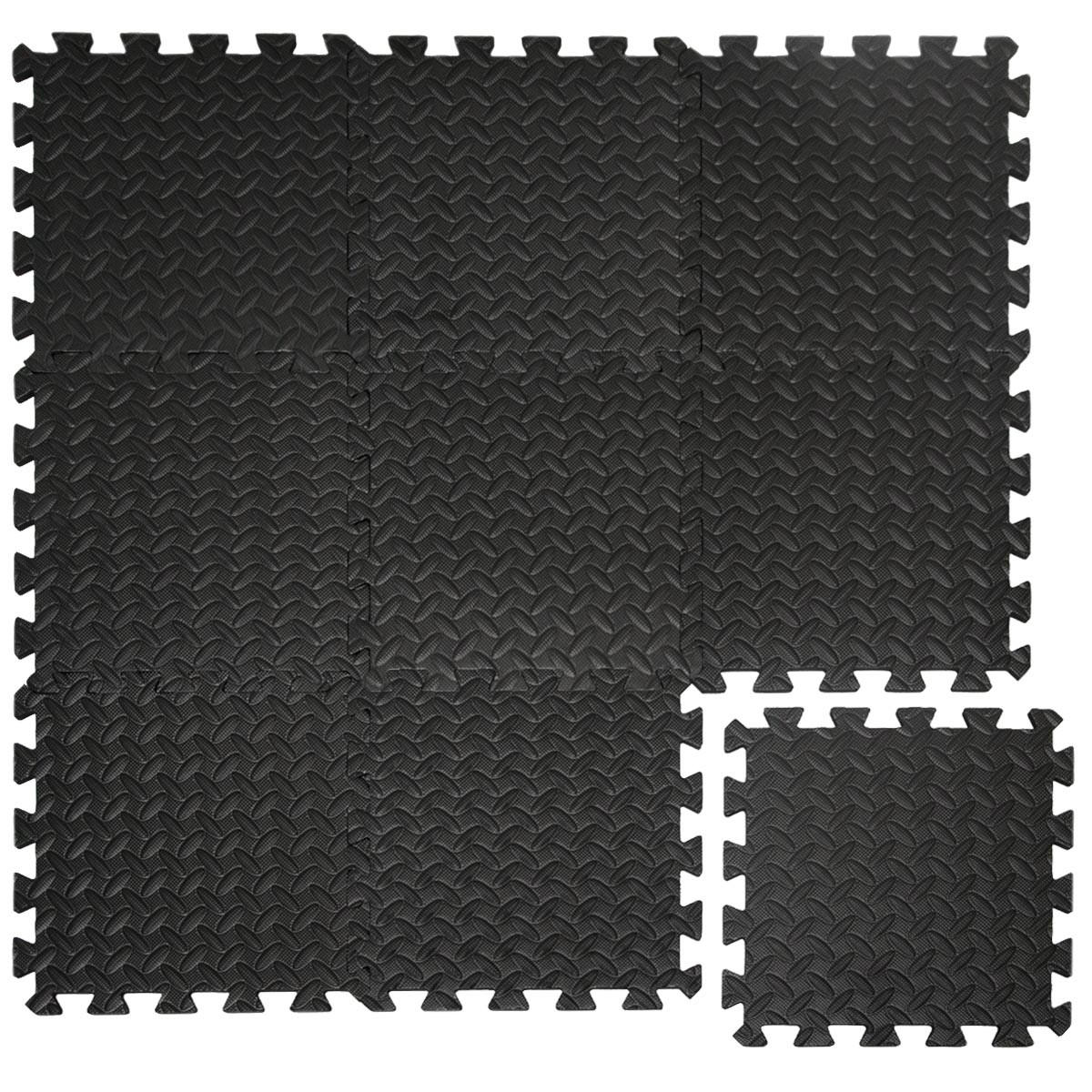 PUZZLEMATTE – 9er Set, 30/30 /1 cm, Schwarz - Schwarz, Kunststoff (30/30cm) - eyepower