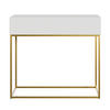 KONSOLENTISCH Veldio Weiß mit goldenen Beinen 90 cm - Goldfarben/Weiß, Holzwerkstoff/Metall (35.6/90/79cm) - Selsey