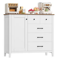 SIDEBOARD 100/94/40 cm Küchenschrank mit 5 Schubladen, Weiß - Weiß, Holz (100/94/40cm) - Coonoor
