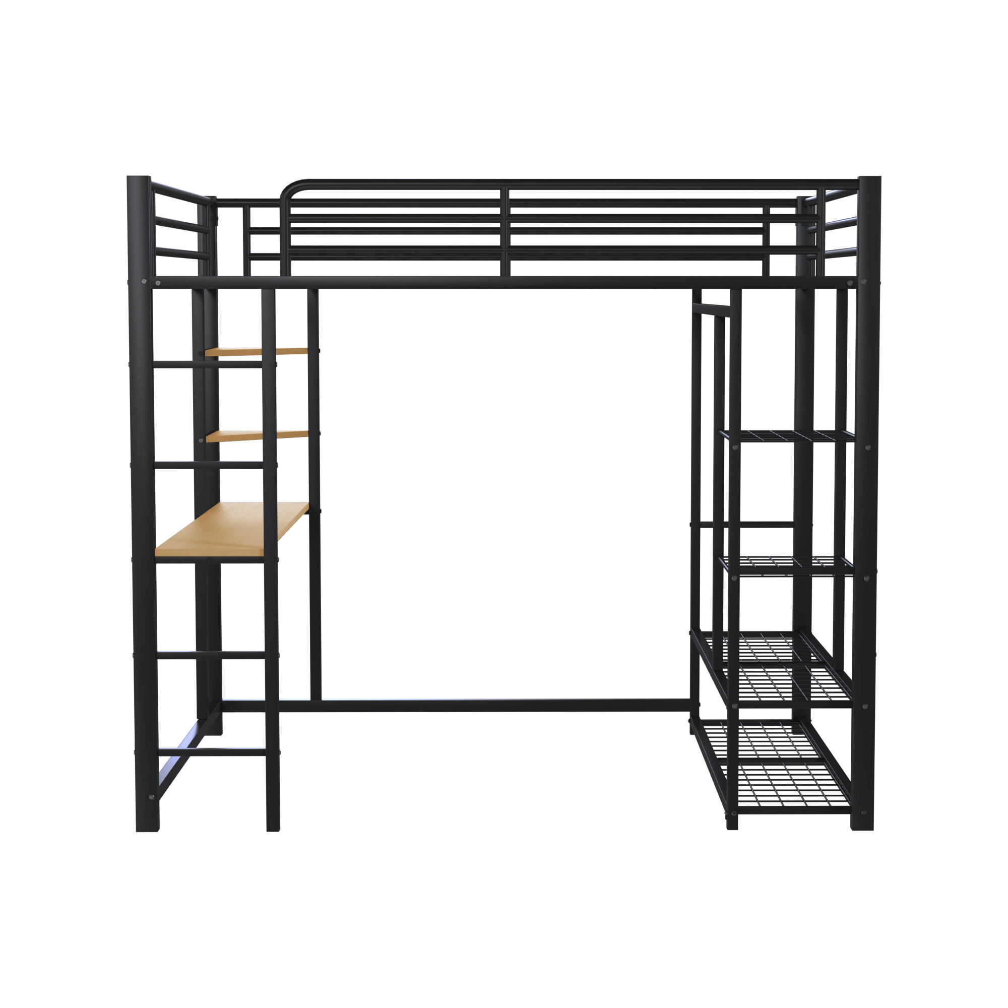 HOCHBETT Metall 140/200 cm Schwarz - Schwarz, Metall - Raumix