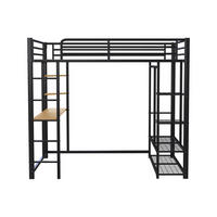 HOCHBETT Metall 140/200 cm Schwarz - Schwarz, Metall - Raumix