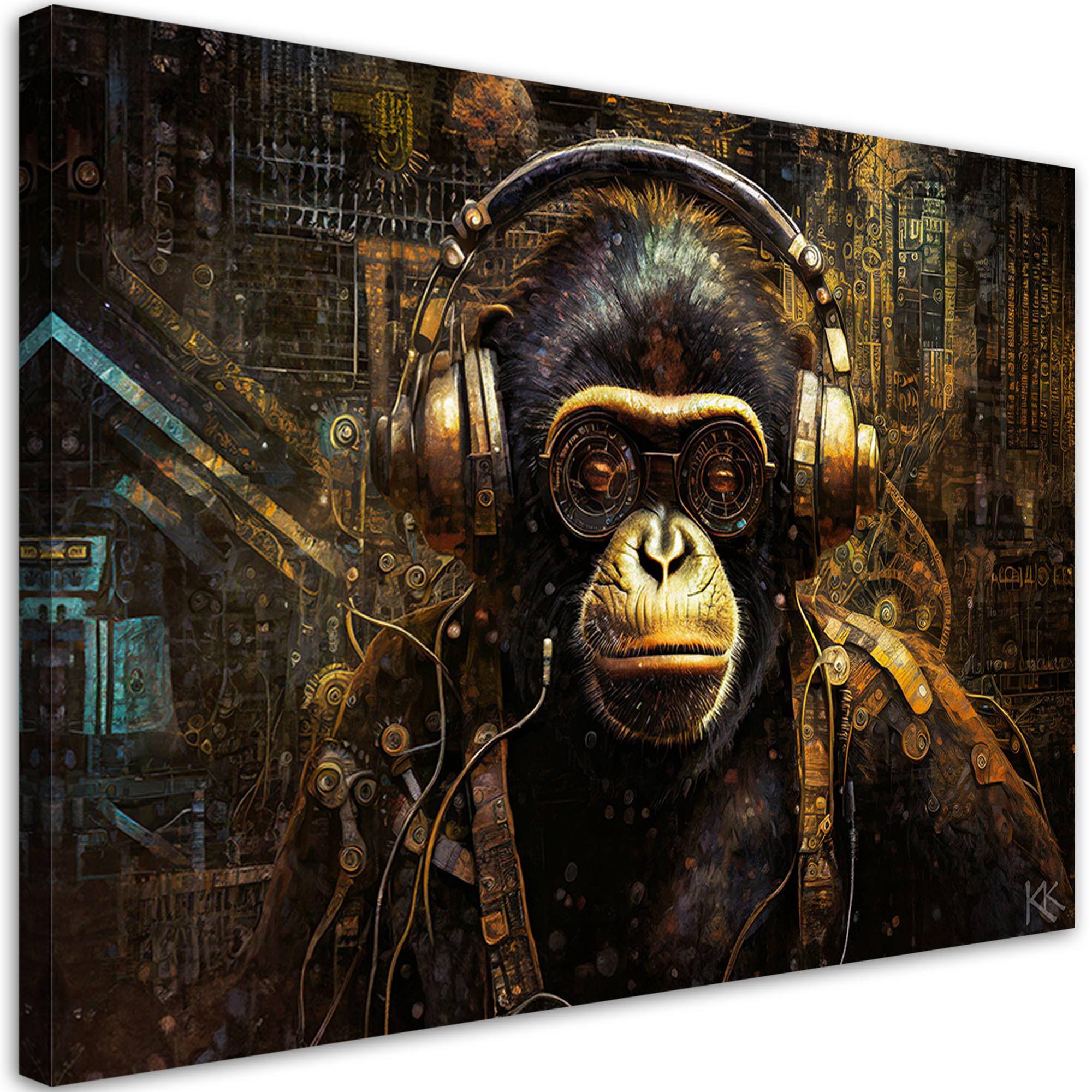 Feeby Leinwandbild Braun 60x40 cm