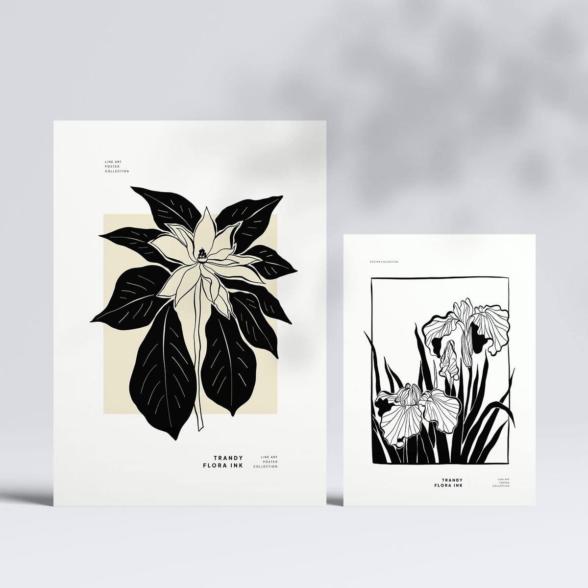 POSTER Set Mit 6 In Schwarzer Tinte Exotisch A3 & A4 Rahmenlos - Klar, Papier (29/3cm) - Nacnic