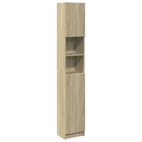 BADEZIMMERSCHRANK SONOMA-EICHE 32X25,5X190 CM HOLZWERKSTOFF - Sonoma Eiche, Holz (25.5/190/32cm) - vidaXL