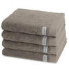 HANDTUCH Sinfonie 4er-Set - Taupe, Textil (50/100cm) - Ross