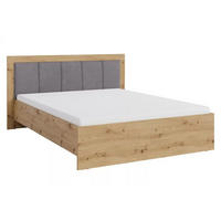 DOPPELBETT SAM SR6 160/200 in Eiche Artisan / Grau - Eiche Artisan, Holzwerkstoff - Deine Möbel 24