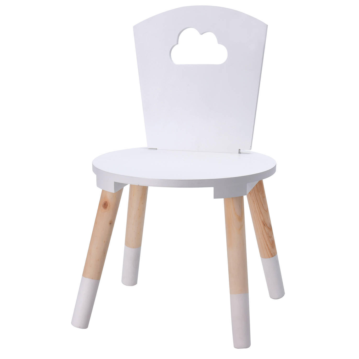 KINDERSTUHL Holz, Naturfarben - Weiß, Holz/Holzwerkstoff (30/53/30cm) - Home Styling Collection