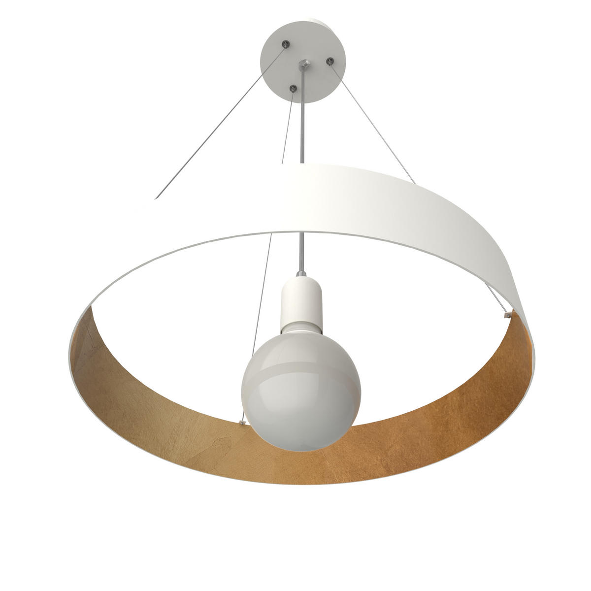 HÄNGELEUCHTE - Goldfarben, Metall (40/40/6cm) - Lumicom