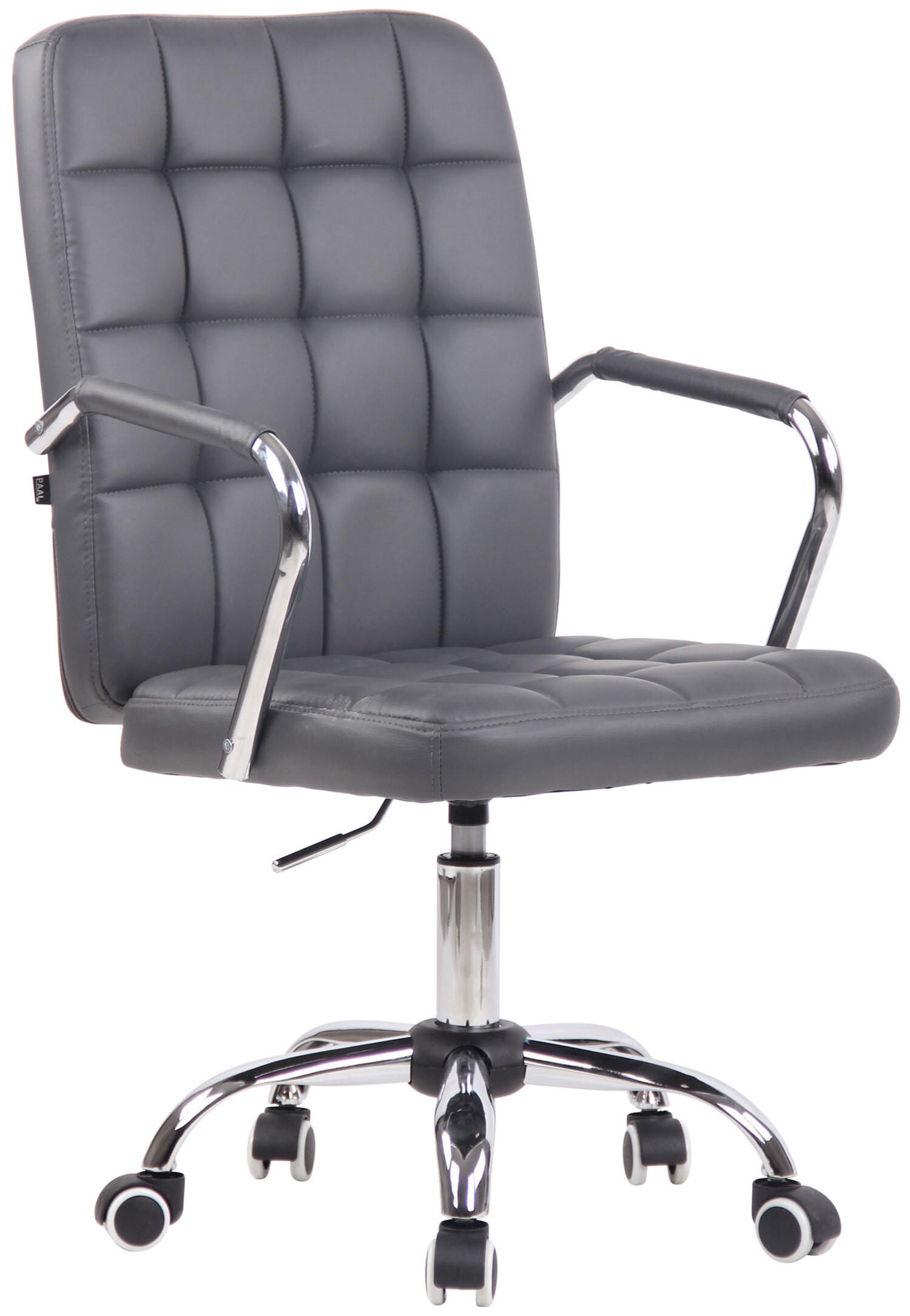 BÜROSTUHL Tenor, Kunstleder Grau - Grau, Textil/Metall (56/113/60cm) - TPFLiving