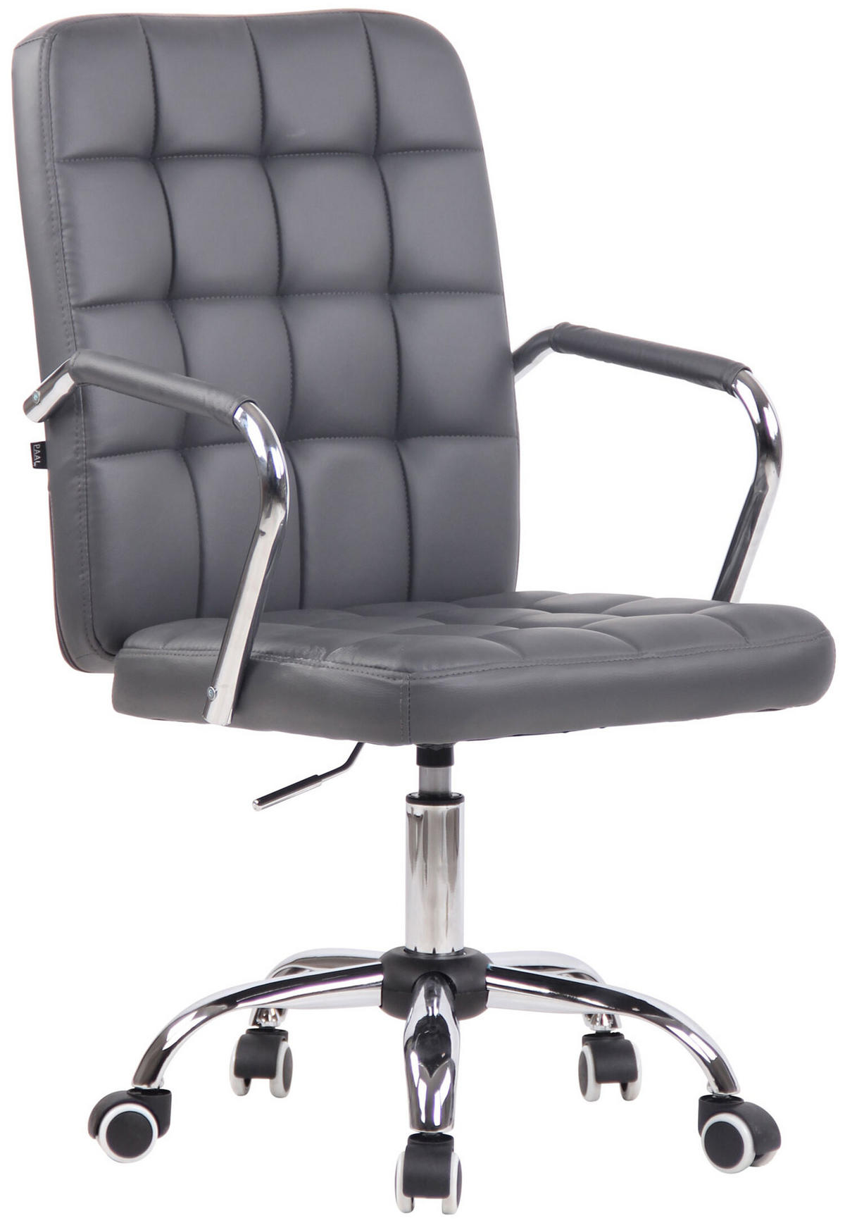 BÜROSTUHL Tenor, Kunstleder Grau - Grau, Textil/Metall (56/113/60cm) - TPFLiving